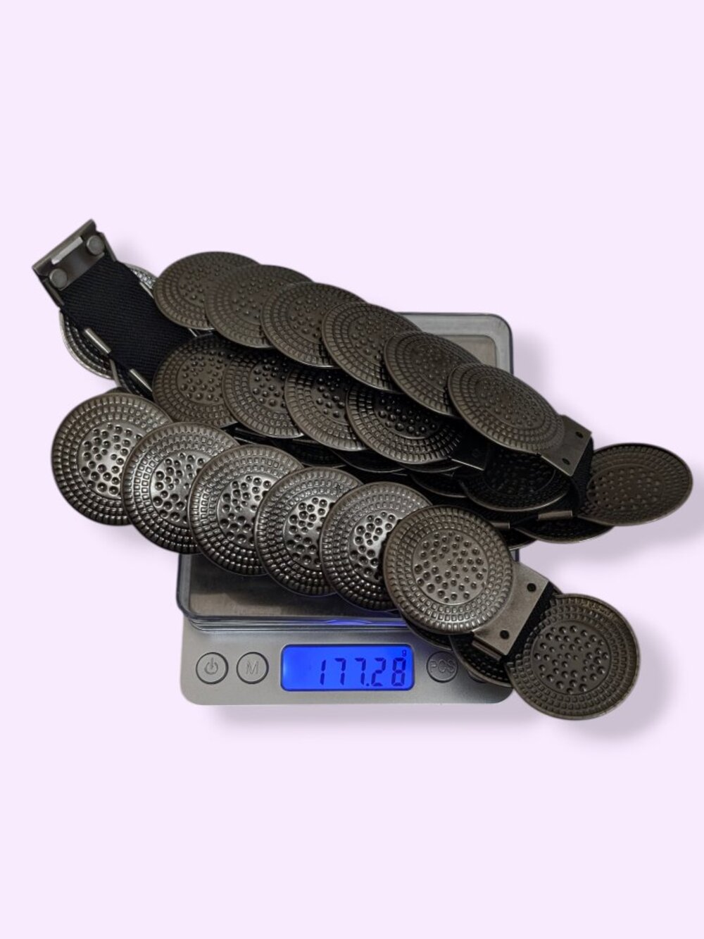 Vintage Overlapping Disc Stretch Belt - Picture 5 of 5